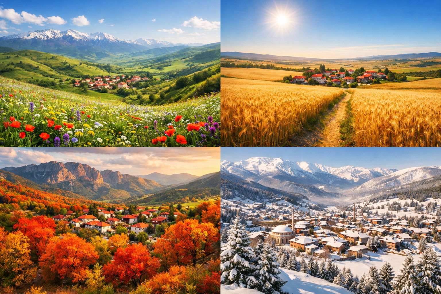 Anadolu'da dort mevsim manzarasi